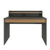 Escritorio de diseño moderno color negro de madera con estante puerta abatible 120cm Heaton Oferta