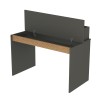 Escritorio de diseño moderno color negro de madera con estante puerta abatible 120cm Heaton Rebajas