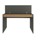 Escritorio de diseño moderno color negro de madera con estante puerta abatible 120cm Heaton Descueto
