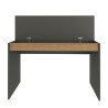 Escritorio de diseño moderno color negro de madera con estante puerta abatible 120cm Heaton Descueto