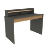 Escritorio de diseño moderno color negro de madera con estante puerta abatible 120cm Heaton Venta