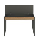 Escritorio de diseño moderno color negro de madera con estante puerta abatible 120cm Heaton Catálogo
