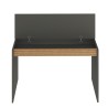 Escritorio de diseño moderno color negro de madera con estante puerta abatible 120cm Heaton Catálogo