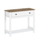 Consola para recibidor color blanco negro estilo clásico con cajón Corlay Descueto