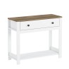 Consola para recibidor color blanco negro estilo clásico con cajón Corlay Descueto