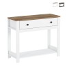 Consola para recibidor color blanco negro estilo clásico con cajón Corlay Promoción