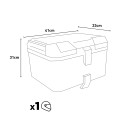 Maleta trasera de aluminio para moto de 46 litros universal Maverick M 