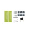 Maleta de aluminio para moto universal de 46 litros con placa Voyager Stock