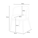 Silla butaca moderna de salón y cocina en tela negra Raund Descueto