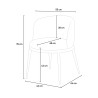 Silla butaca moderna de salón y cocina en tela negra Raund Descueto