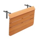 Mesa plegable para balcón y terraza, ahorradora de espacio, madera efecto teca Look Out Catálogo