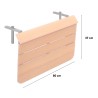 Mesa plegable para balcón y terraza, ahorradora de espacio, madera efecto teca Look Out Características