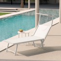 Tumbona plegable de aluminio con parasol para playa - Santorini 