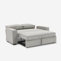 Sofá cama de 2 plazas extraíble compacto de tela gris Rabat Stock