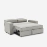 Sofá cama de 2 plazas extraíble compacto de tela gris Rabat Stock