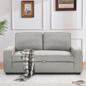 Sofá cama de 2 plazas extraíble compacto de tela gris Rabat Elección
