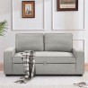 Sofá cama de 2 plazas extraíble compacto de tela gris Rabat Elección