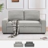 Sofá cama de 2 plazas extraíble compacto de tela gris Rabat Promoción