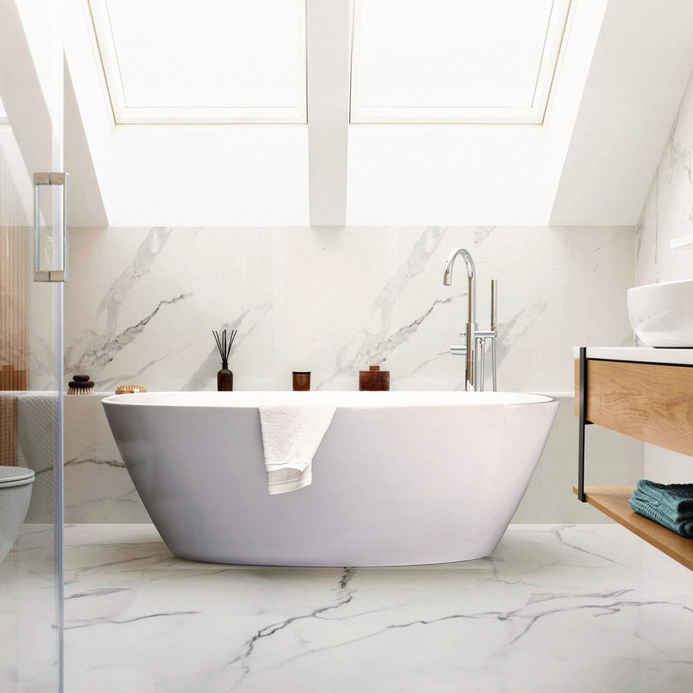 Bañera Ovalada independiente Freestanding Diseño Moderno Idra