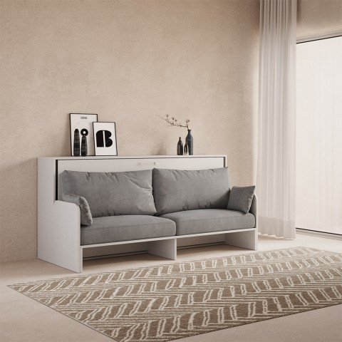 Sofá cama plegable blanco con colchón Kando Sofà MBF Promoción