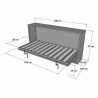 Sofá cama plegable blanco con colchón Kando Sofà MBF Stock
