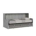 Cama abatible con sofá gris colchón individual Kando Sofà MCM Oferta