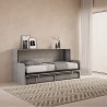 Cama abatible con sofá gris colchón individual Kando Sofà MCM Rebajas
