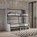 Litera abatible con sofá blanco ahorrador de espacio Kando Sofà 2MBF Rebajas