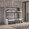 Litera abatible con sofá blanco ahorrador de espacio Kando Sofà 2MBF Rebajas