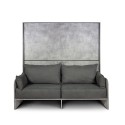 Sofá cama abatible literas gris con colchones Kando Sofà 2MCM Oferta