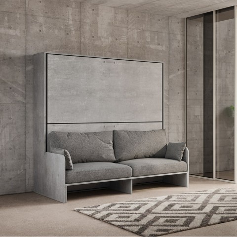 Sofá cama abatible literas gris con colchones Kando Sofà 2MCM Promoción
