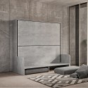 Sofá cama abatible literas gris con colchones Kando Sofà 2MCM Catálogo