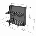 Sofá cama abatible literas gris con colchones Kando Sofà 2MCM Modelo