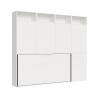 Cama individual abatible horizontal con colchón, armario y librería Kando B Oferta