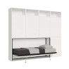 Cama individual abatible horizontal con colchón, armario y librería Kando B Venta
