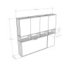 Cama abatible horizontal ahorro de espacio colchón individual blanco Kando C Medidas