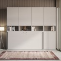 Cama abatible horizontal ahorro de espacio colchón individual blanco Kando C Catálogo