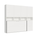 Cama abatible horizontal ahorro de espacio colchón individual blanco Kando C Oferta