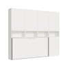 Cama abatible horizontal ahorro de espacio colchón individual blanco Kando C Oferta