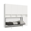 Cama abatible horizontal ahorro de espacio colchón individual blanco Kando C Venta