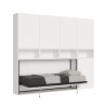 Cama abatible horizontal ahorro de espacio colchón individual blanco Kando C Venta