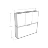 Mueble con cama individual abatible horizontal armario blanco Kando D Características
