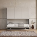 Mueble con cama individual abatible horizontal armario blanco Kando D Rebajas
