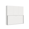 Mueble con cama individual abatible horizontal armario blanco Kando D Oferta