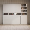 Cama plegable blanca con colchón individual horizontal ahorradora de espacio Kando E Catálogo