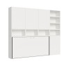 Cama plegable blanca con colchón individual horizontal ahorradora de espacio Kando E Oferta