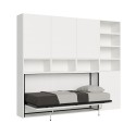 Cama plegable blanca con colchón individual horizontal ahorradora de espacio Kando E Venta