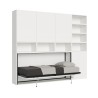 Cama plegable blanca con colchón individual horizontal ahorradora de espacio Kando E Venta