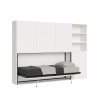 Cama individual plegable horizontal con librería blanca Kando F Venta
