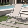 2 Tumbonas mar playa de aluminio plegable regulable Riccione Gold 